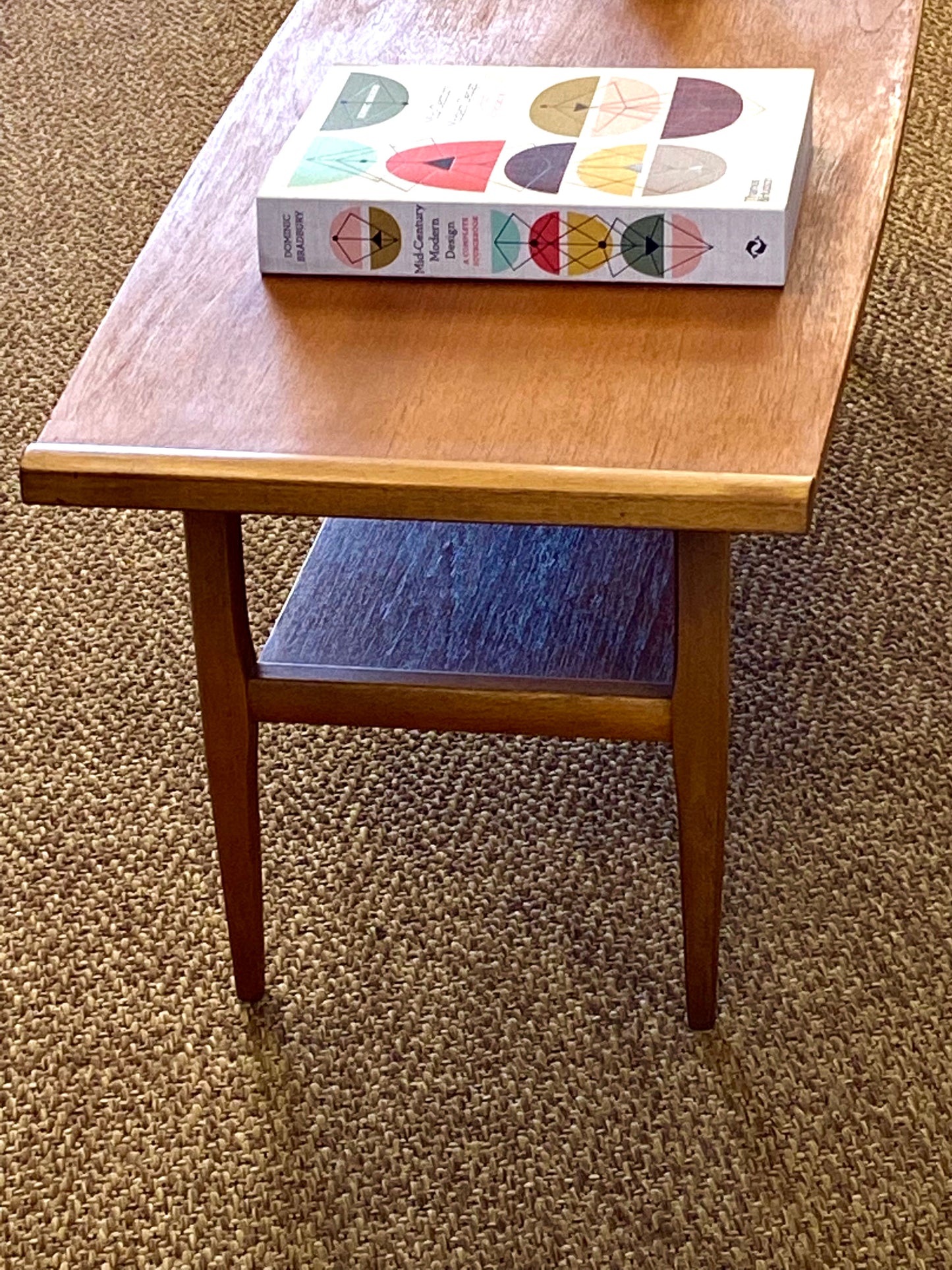 Teak Surfboard Style Mid Century Coffee Table