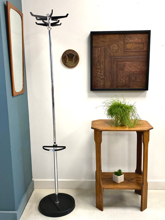 Oak Side Table Art Deco Style